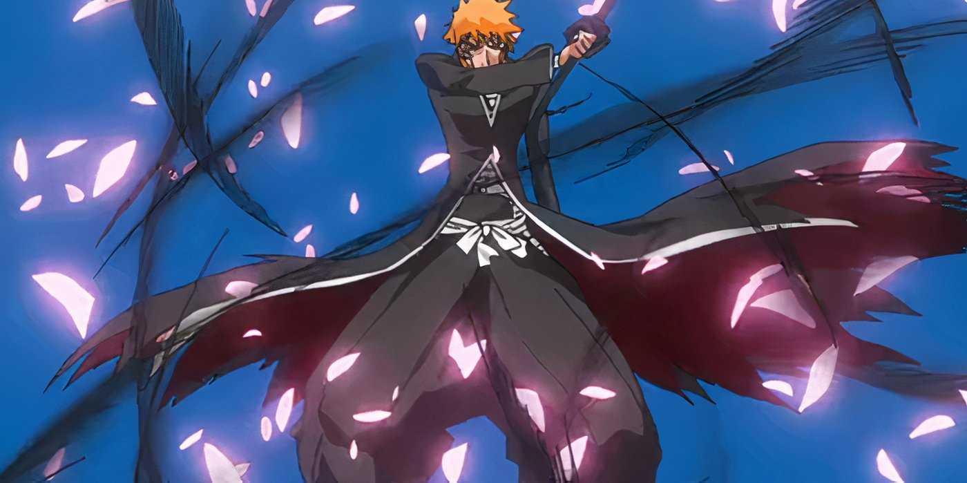 Ichigo utilise son Bankai pour dévier les lames de Senbonzakura Kageyoshi dans Bleach.