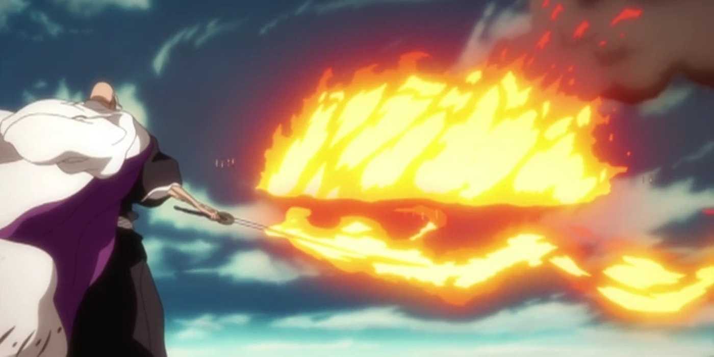 Yamamoto crée une nappe de feu dans le ciel.