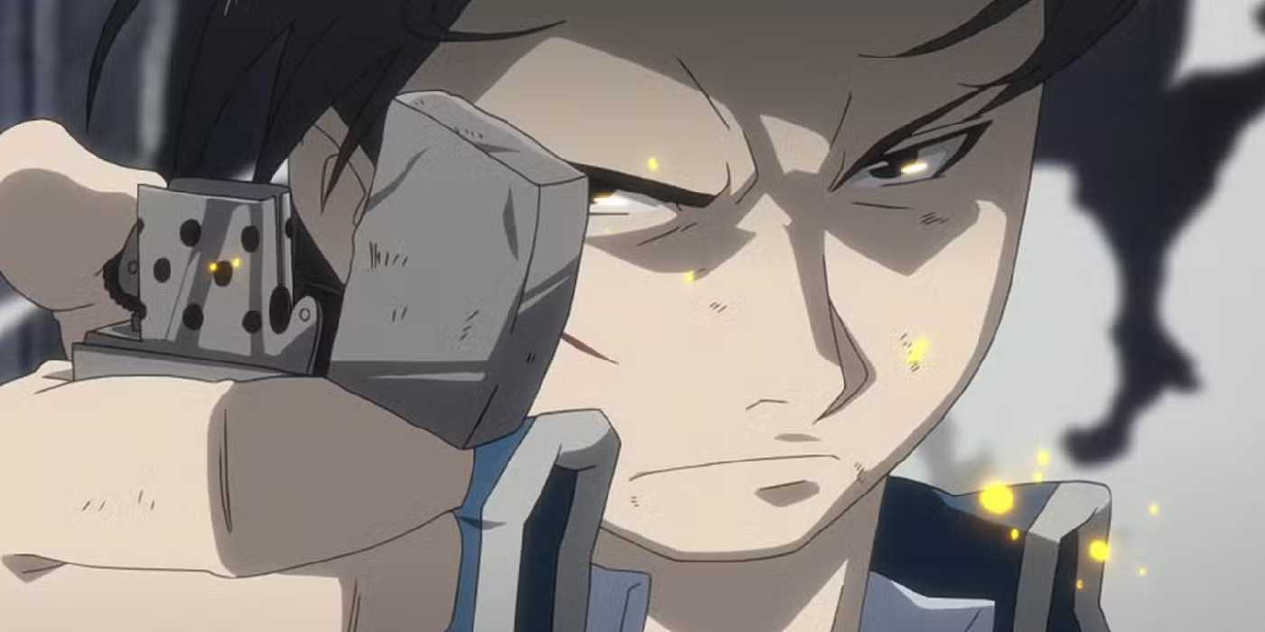 Roy Mustang dans l'anime Fullmetal Alchemist: Brotherhood combat Envy