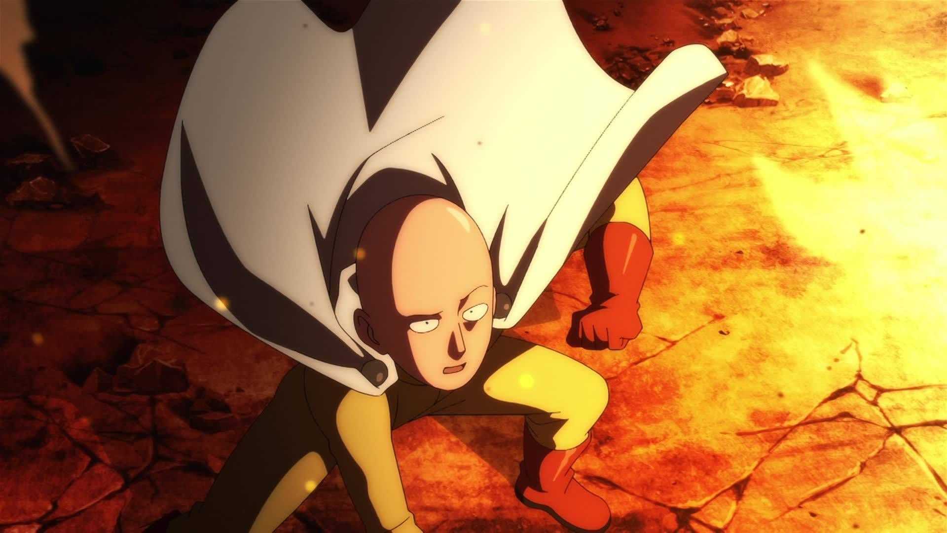 Saitama se prépare à combattre Orochi dans l'épisode 12 de la saison 3 de One-Punch Man