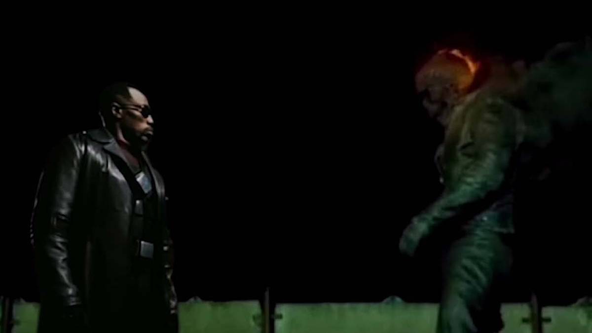 Blade Battles Ghost Rider in Fiery Fan Trailer