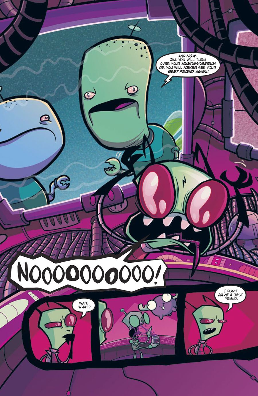 invader zim パジャマ Invader ZIM Adult ZIM Gir and Pig AOP Tossed Print Sleep