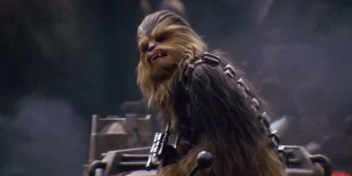 Star Wars The Force Awakens Deleted Scene Features An Angry Chewbacca