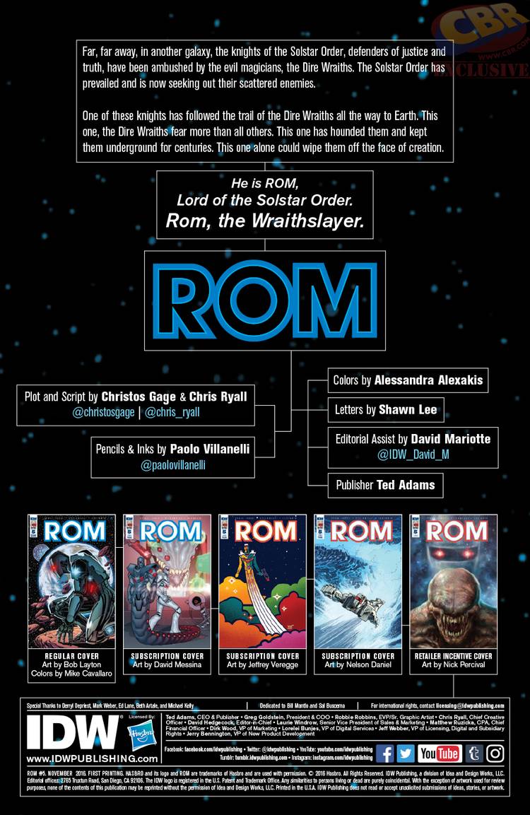 ROM #5 (EXCLUSIVE PREVIEW)