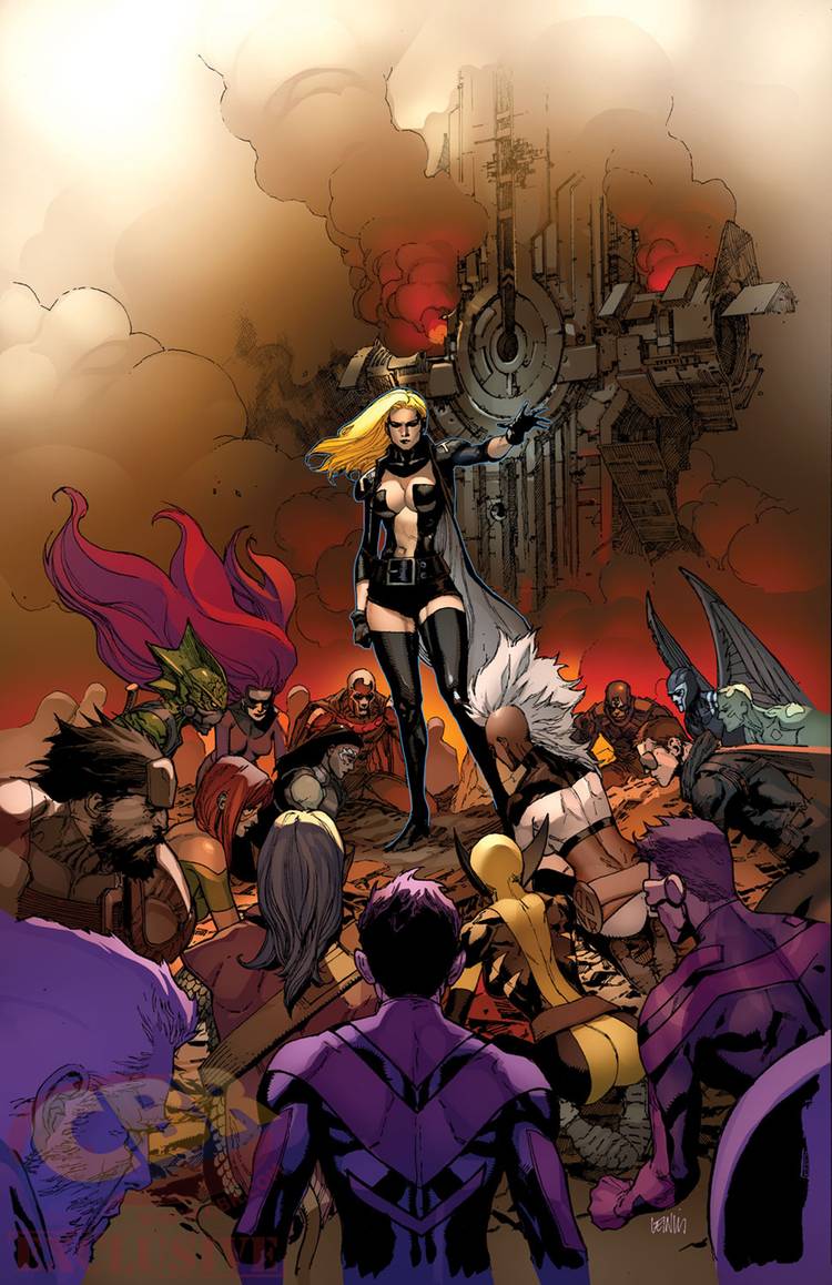 X-Men And Inhumans Bow Before The White Queen On IvX Finale Cover