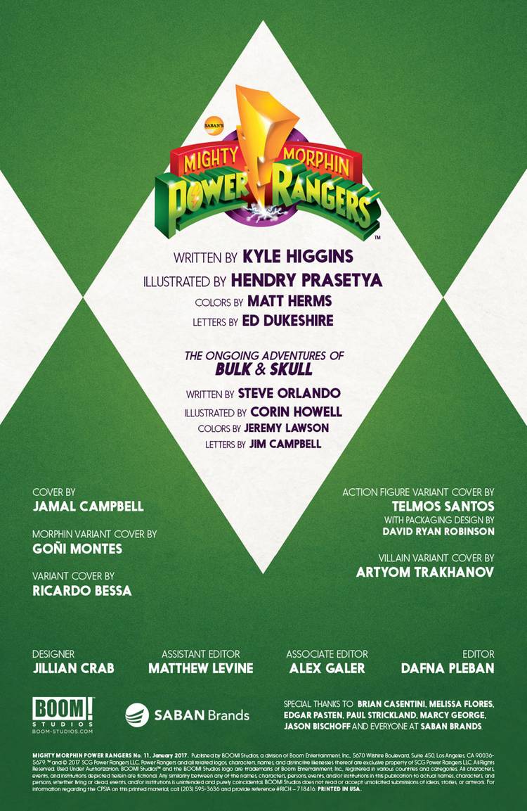 Mighty Morphin Power Rangers #11