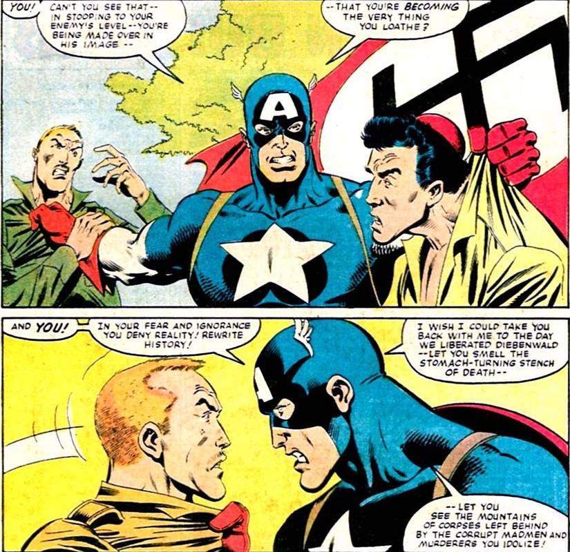 Captain America's Stance on Violence in Response to Hate Speech