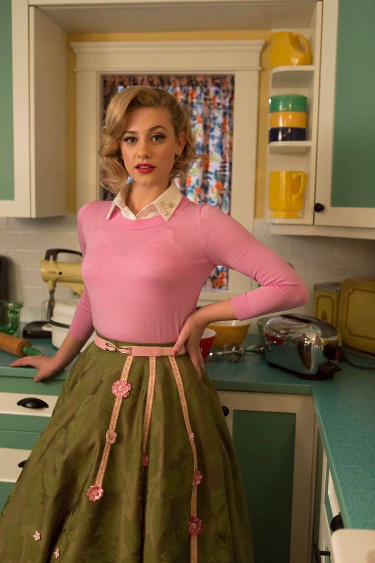 betty cooper riverdale pink dress Riverdale Goes Retro in Classic Archie-Influenced Photos