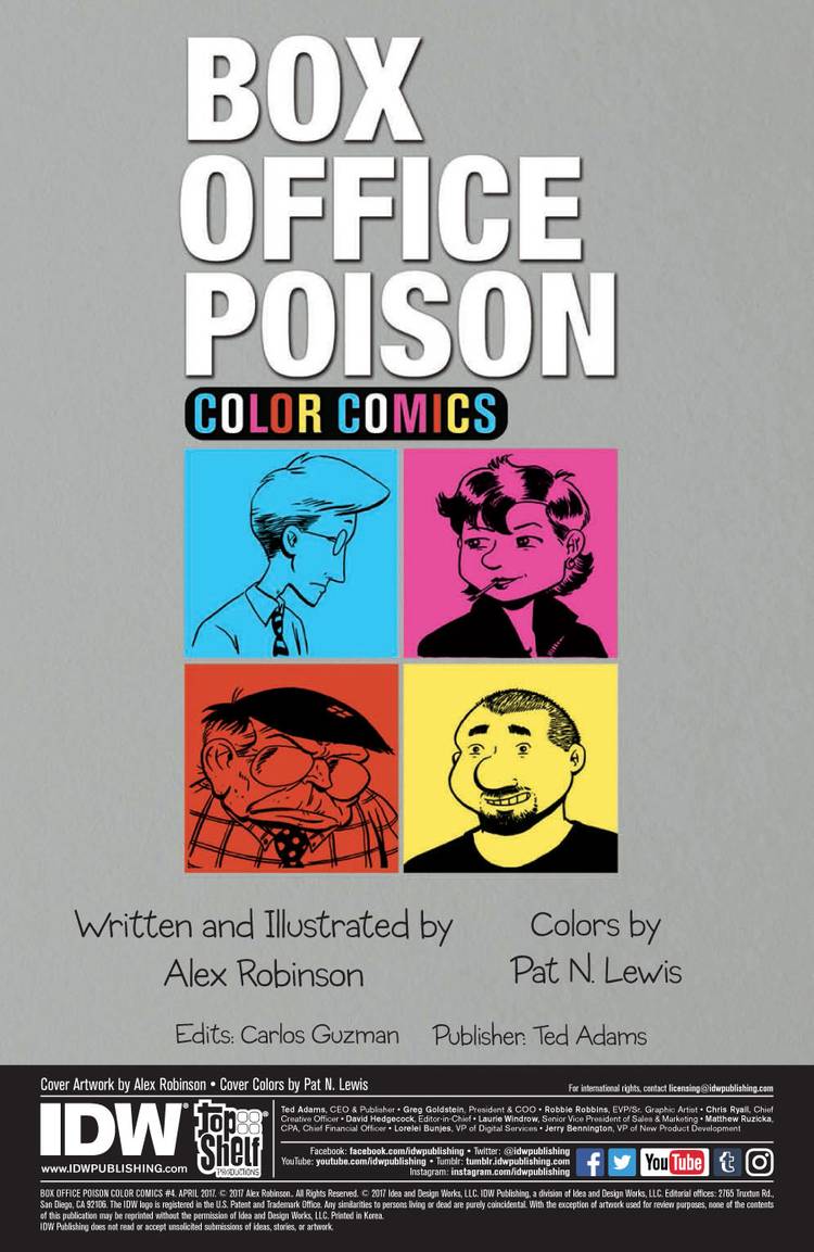 Box Office Poison Color Comics #4
