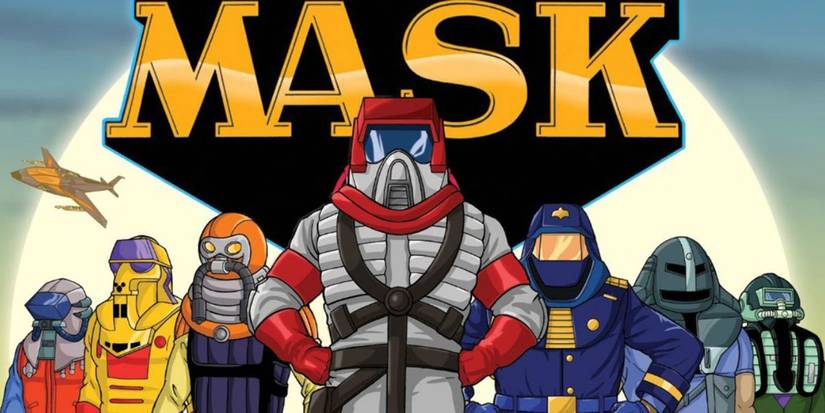 The characters from the M.A.S.K. title screen.