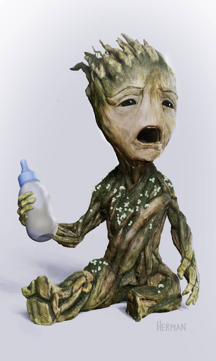 Groot's Cuteness is Too Much to Handle in New GOTG Vol. 2 Concept Art