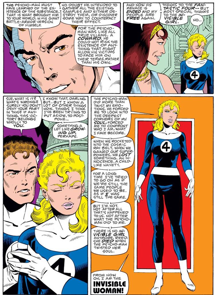 Invisible Girl Too Too Long to Become Invisible Woman