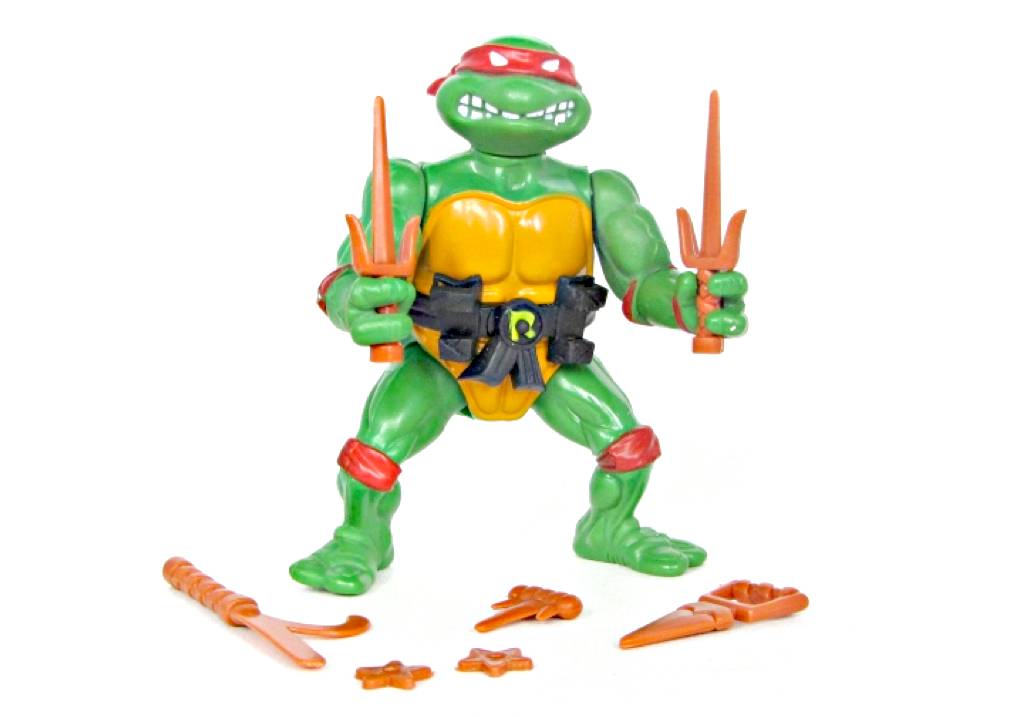 Vintage 1990 Don the undercover turtle agent Donatello TMNT Teenage Mutant Ninja Turtles action figure with mask and weapons