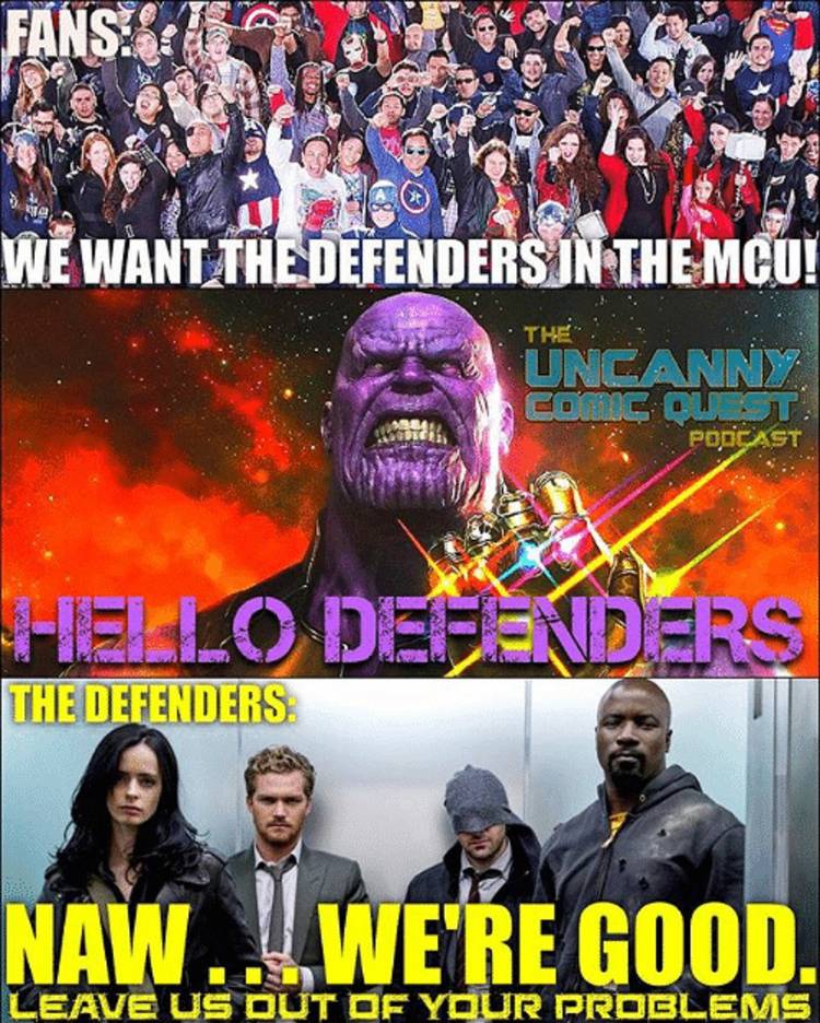 Savage Avengers Vs. Defenders Memes