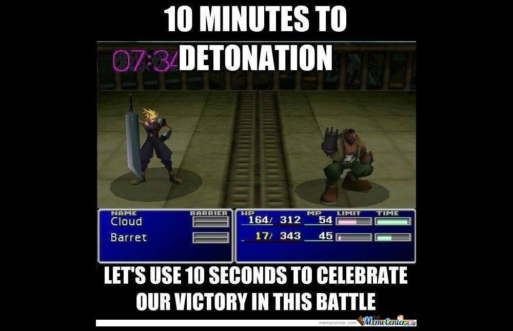 crack open a cold one meme ffvii