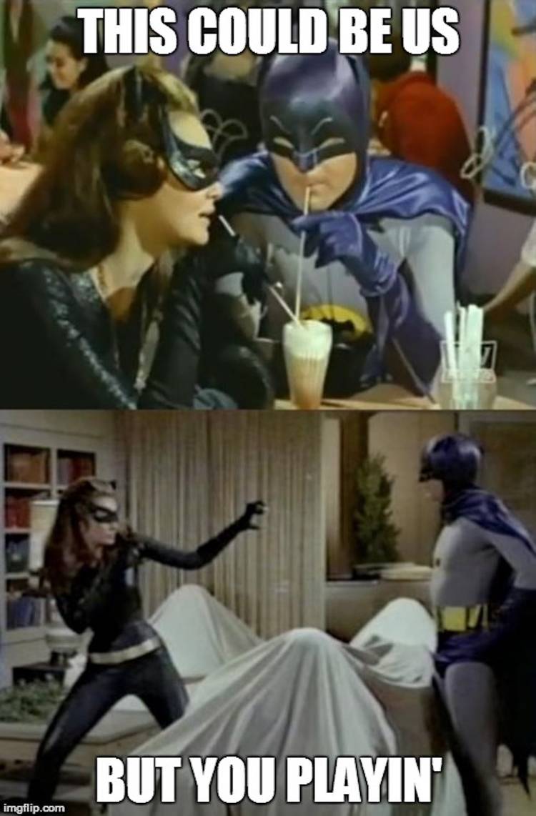 15 Hilarious Batman And Catwoman Memes, image size:750x1142