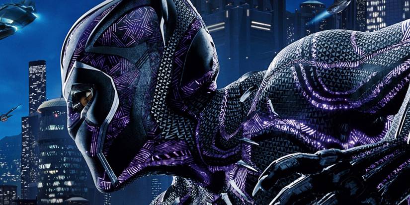 Black Panther poised for attack in vibranium suit