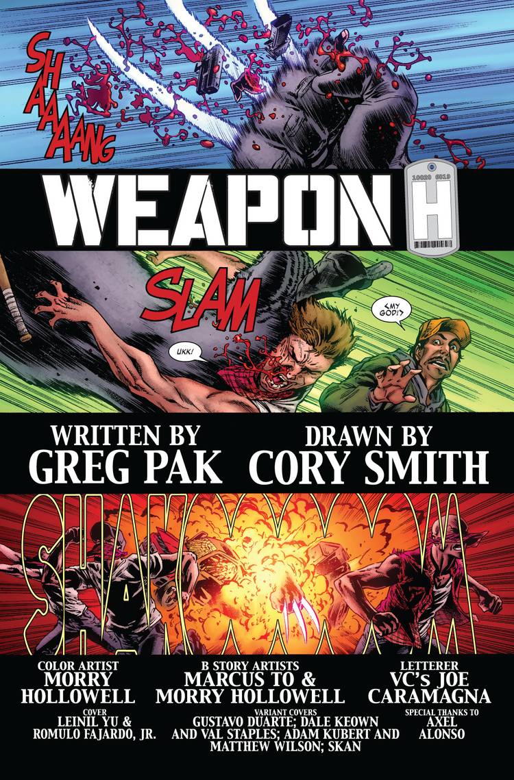 Weapon H Pops His Claws in First Issue Preview