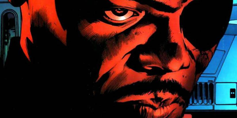 Ultimate Nick Fury glaring