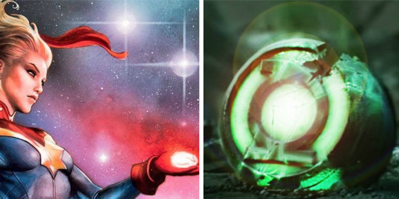Captain Marvel Has a Reality Stone Green Lantern Ring, image size:1400x700