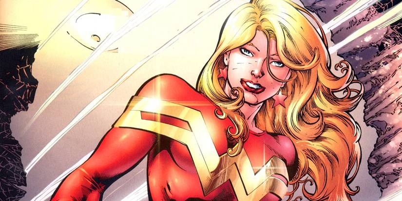 Cassie Sandsmark sports her red and gold superhero costume.