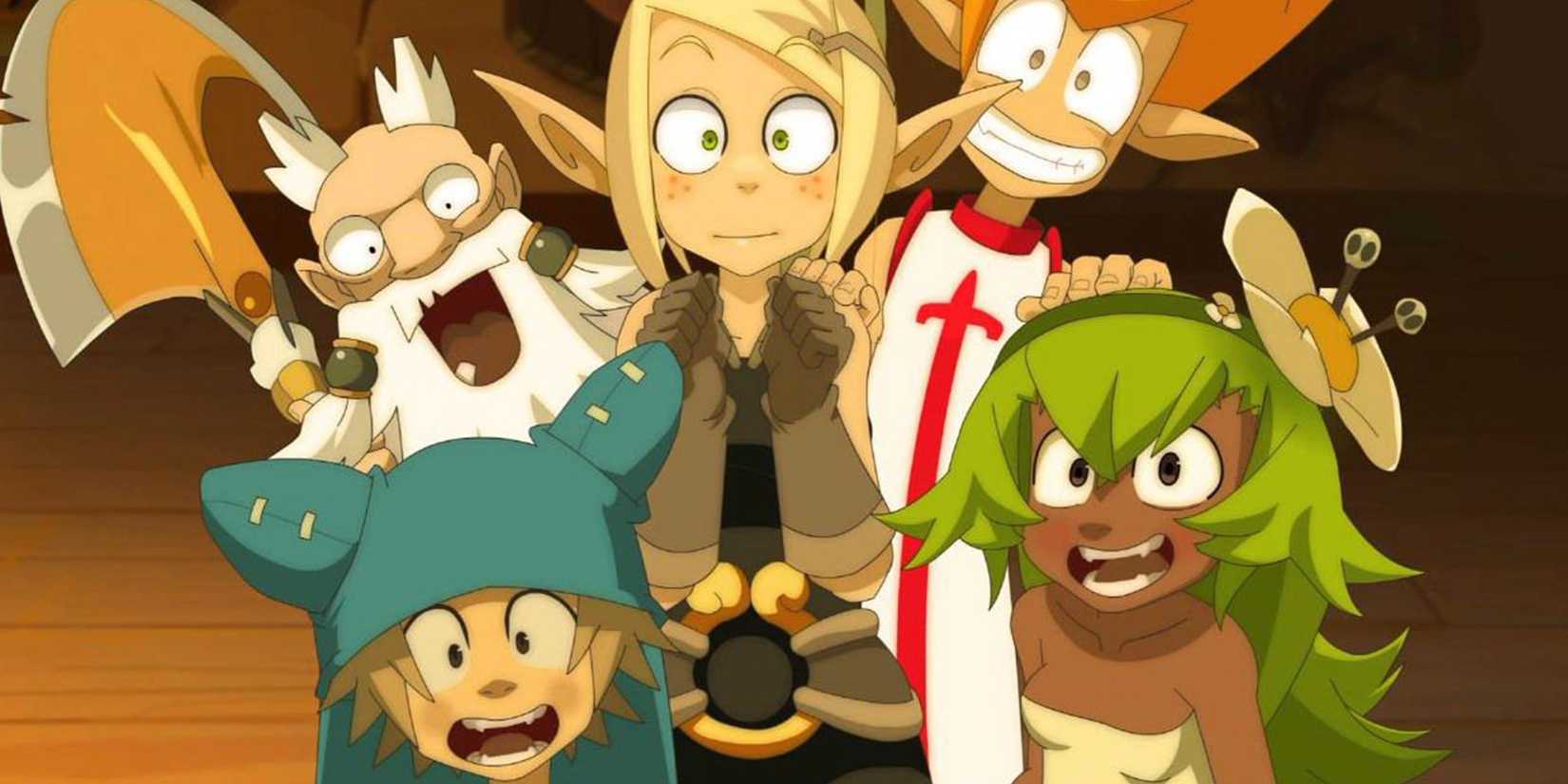 Yugo and his friends get excited for adventure in Wakfu.