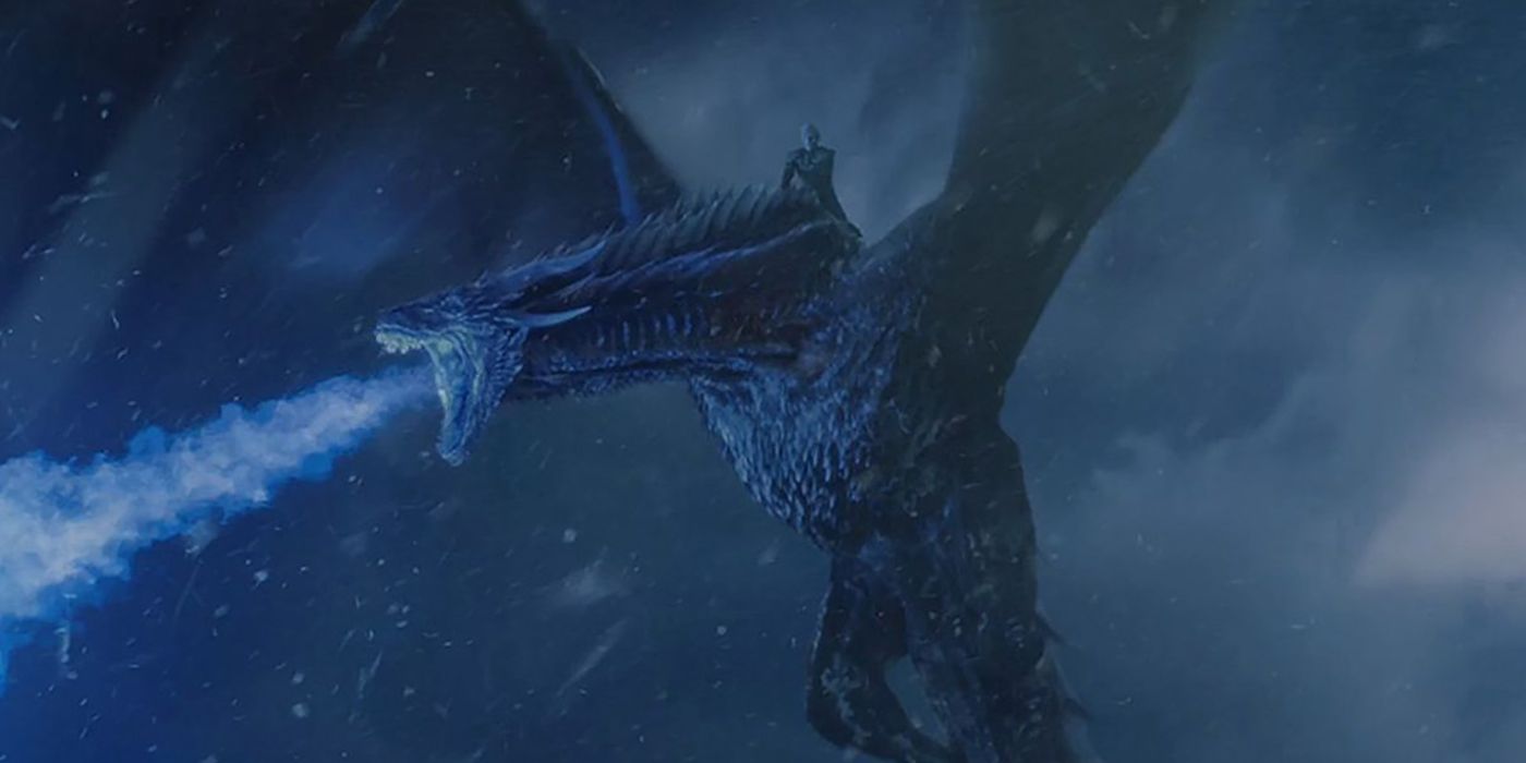 Viserion, Daenerys' dragon, revived under the Night's King control in Game of Thrones.