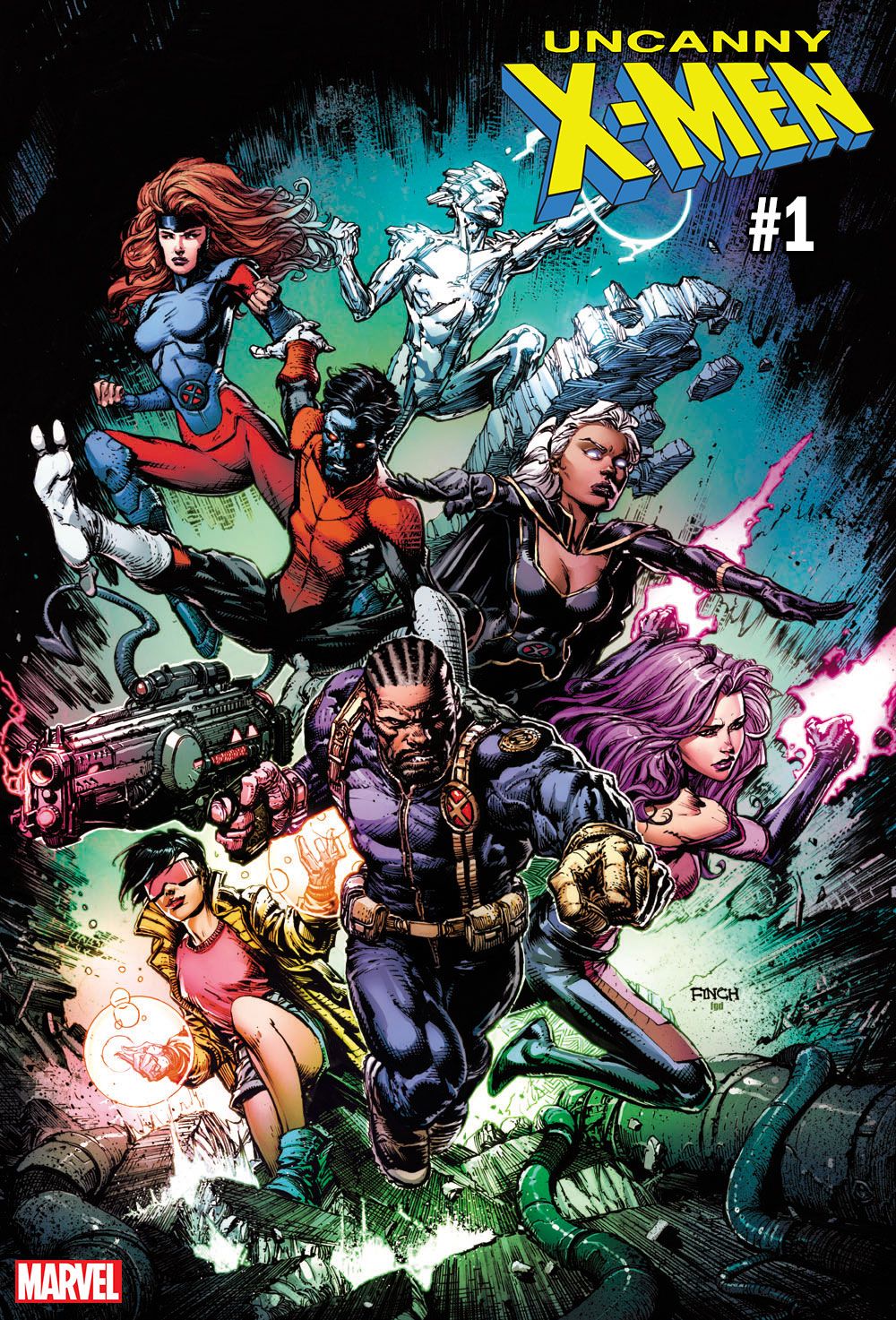 David Finch Draws an Explosive Uncanny X-Men #1 Cover