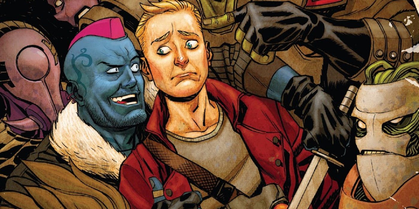 Yondu Became a Step-Father Arguably, the only thing about Yondu that was true to the comics, except from his blue skin, was his guided arrow and red mohawk. Yondu was drastically altered to a space pirate from a noble warrior. But, the most significant change was Yondu being Peter Quill's second father, as the two never actually met before in the comics. 