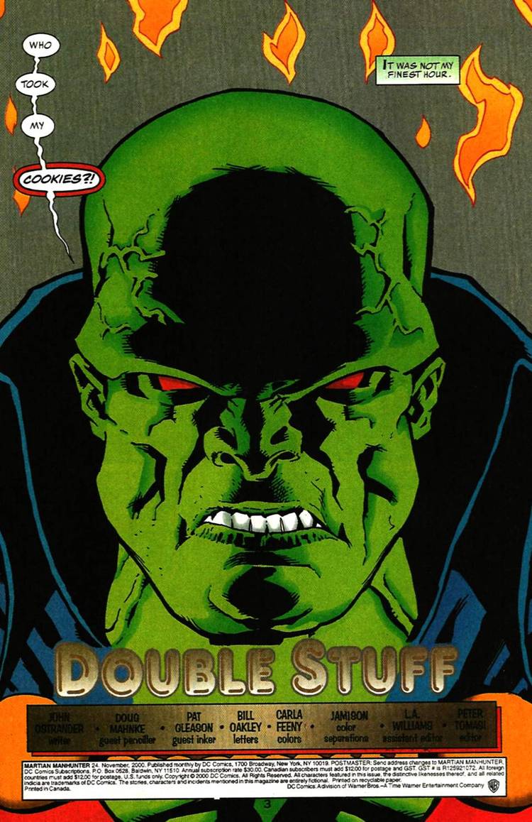 When Did Martian Manhunter First Eat an Oreo Cookie?