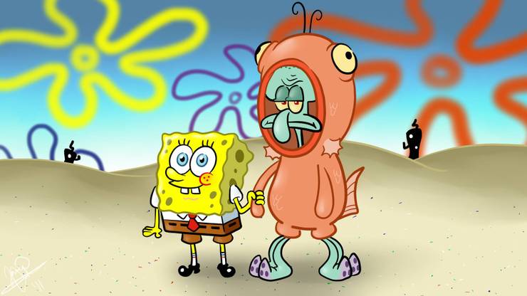Squidward Spongebob Characters Meme