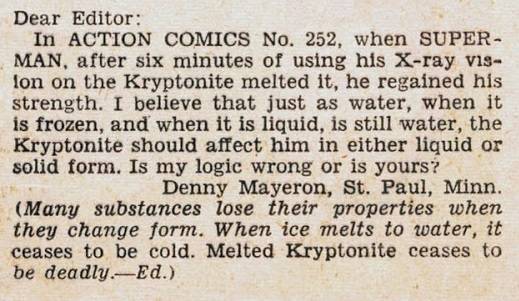 Does Liquefying Kryptonite Seriously Eliminate Its Effect on Superman?