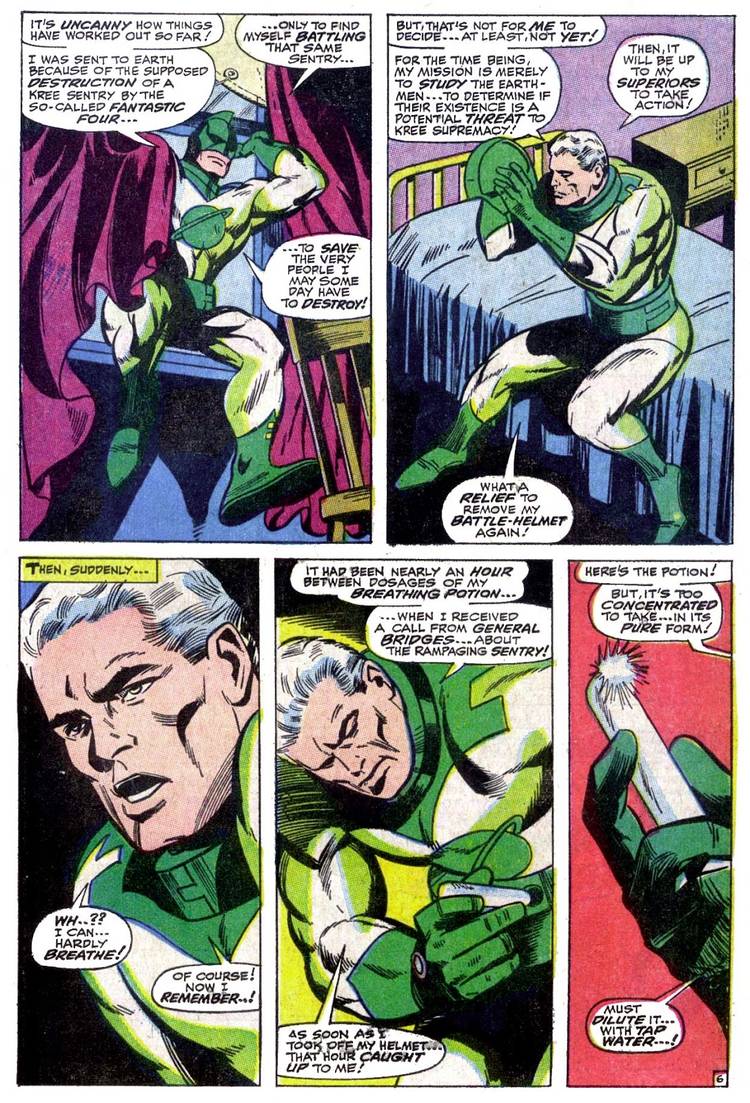 Remember When Captain Mar-Vell Had to Drink a Potion to Breathe on Earth?