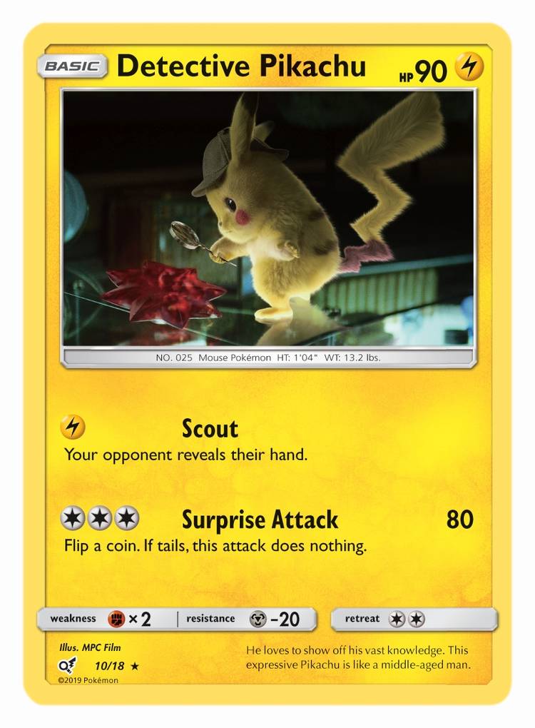 Detective Pikachu Cards Offer Detailed Looks at Fan-Favorite Pokemon