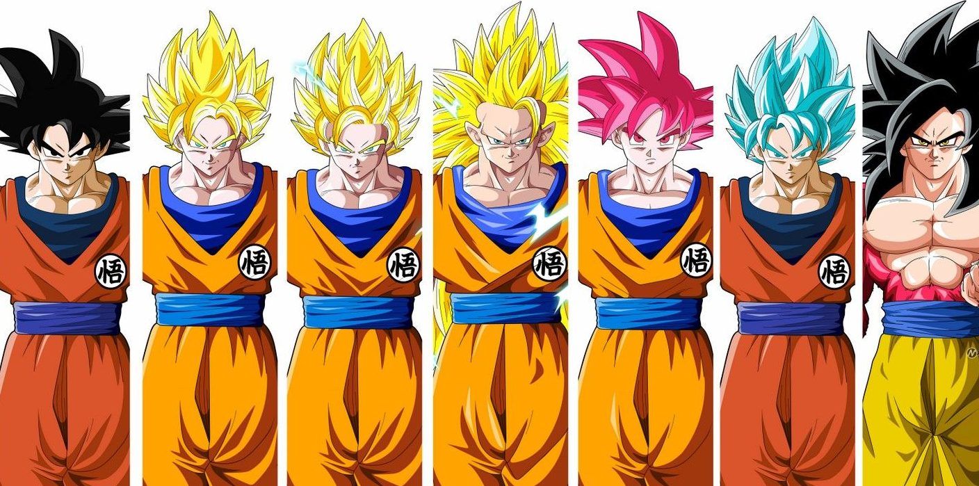 Goku All Forms Personajes De Dragon Ball Personajes De Goku Dragones ...