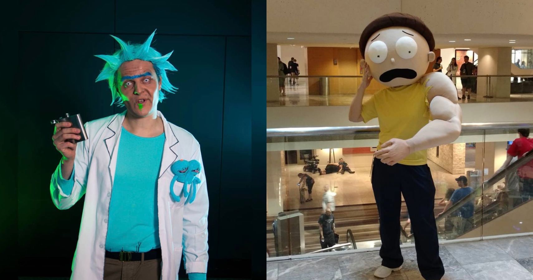 Be discouraged amateur custom rick and morty costume.
