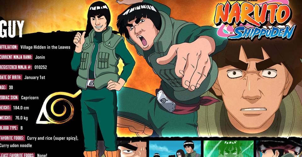Naruto 10 Things About Might Guy You Didn T Know Cbr
