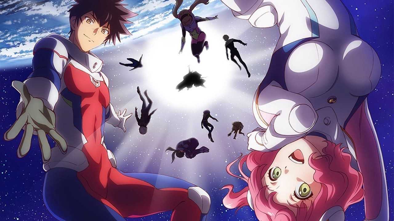 Kanata, Aries, and their friends floating through space in Astra Lost in Space.