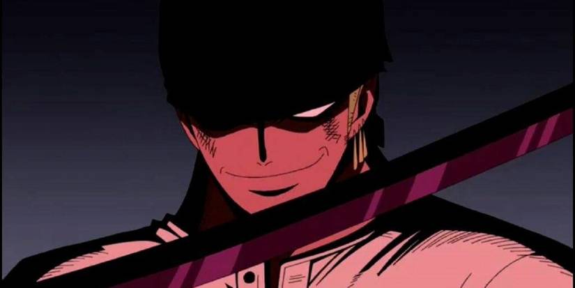 Zoro smirking