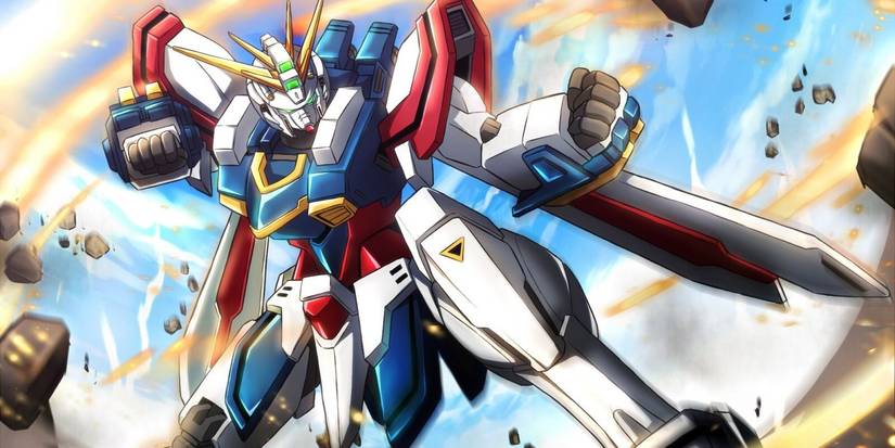 The God Gundam posing to fight