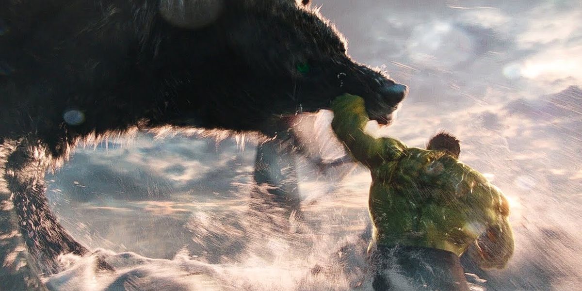 Hulk vs Fenris Wolf from Thor Ragnarok