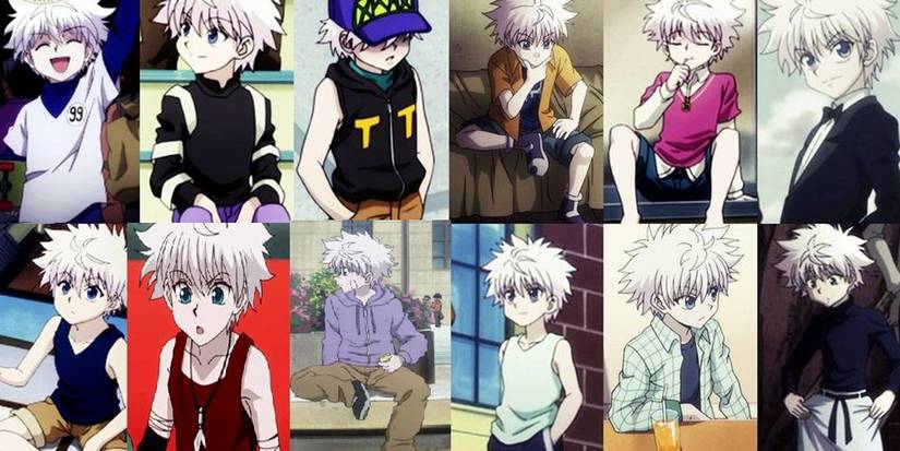 Killua's diverse wardrobe in the Hunter X Hunter anime