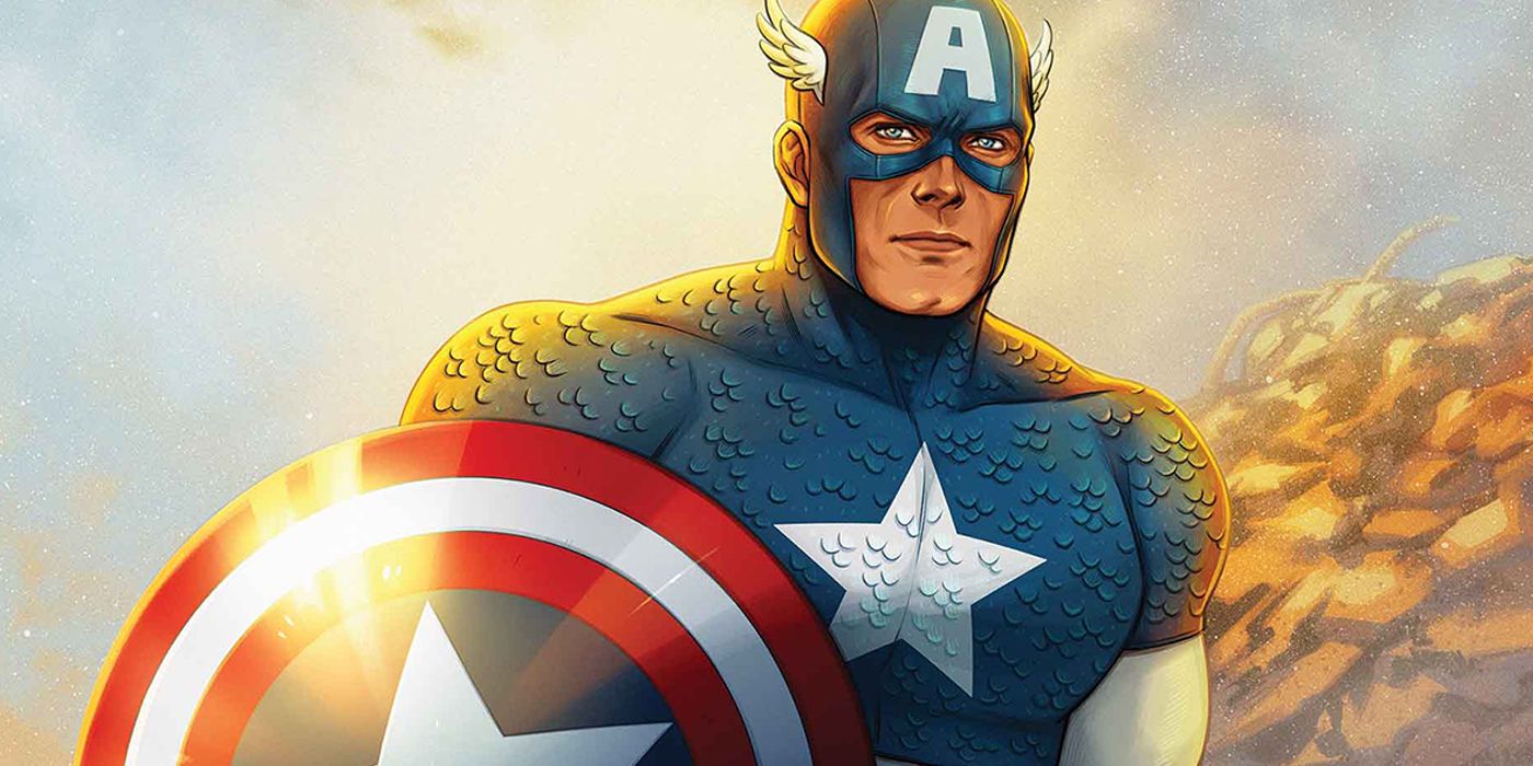 cartoon of captain america