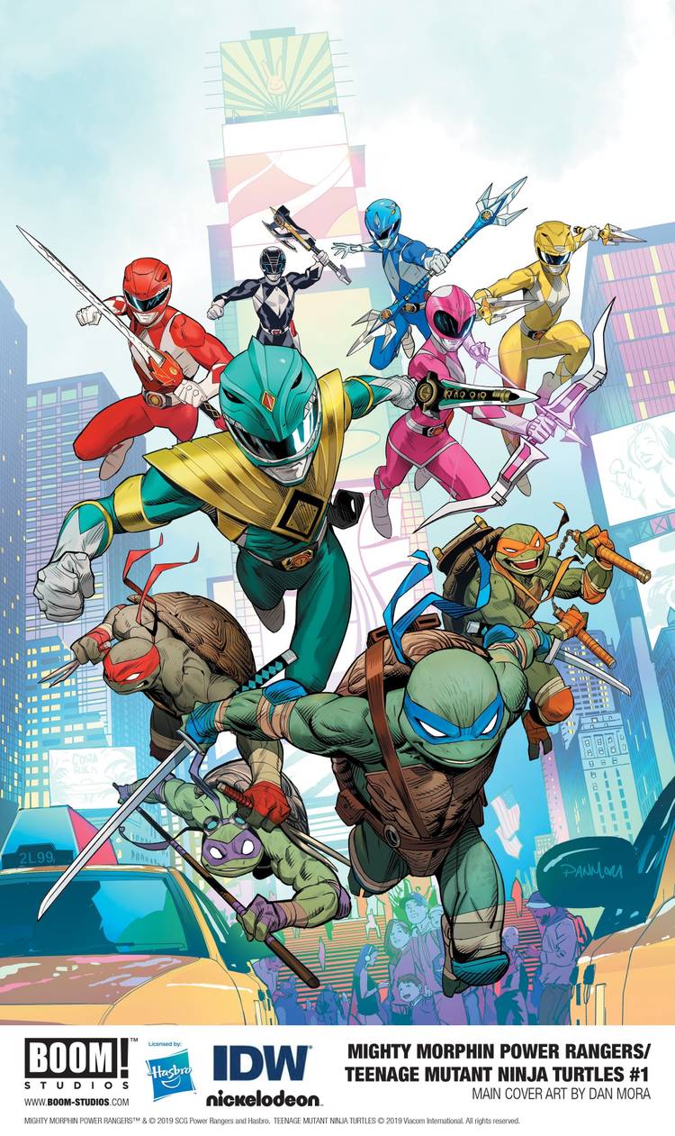 Mighty Morphin Power Rangers Meet TMNT in Crossover First Look