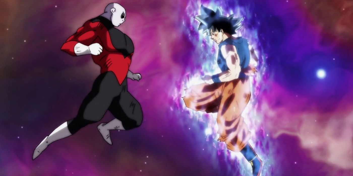 Ultra Goku Instinct contra Jiren en el torneo Dragon Ball Super Power.