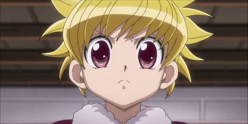 Biscuit Krueger looking angry in Hunter x Hunter.
