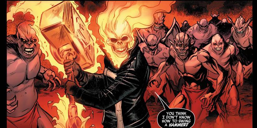 Ghost Rider's Hell Hammer is Way Bigger Than Thor's Mjolnir