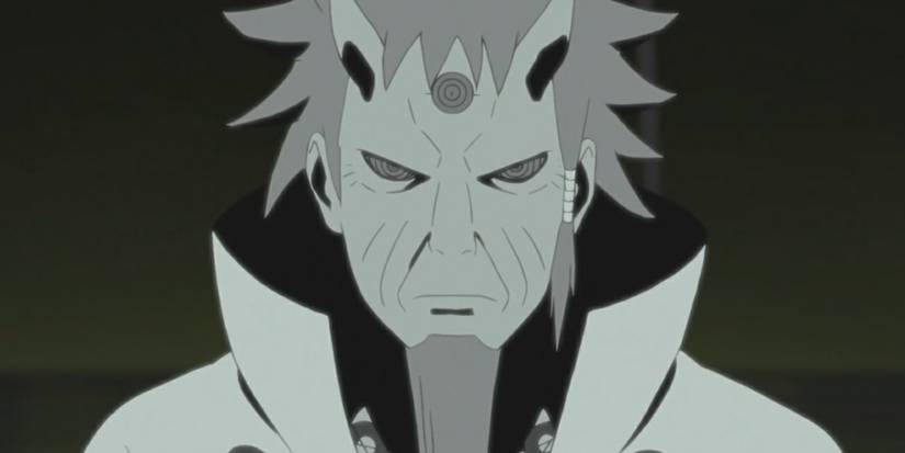 Hagoromo Otsutsuki is depicted with a grim expression in Naruto.