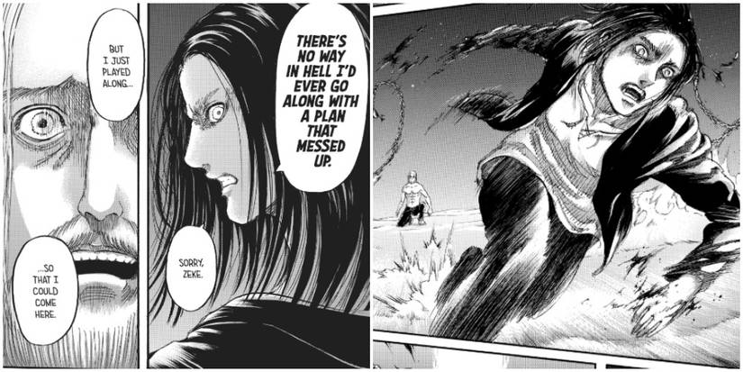 Eren and Zeke in the coordinate AOT manga