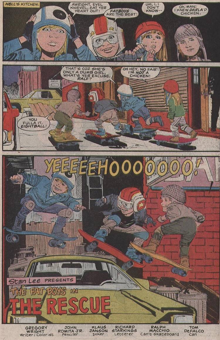 Marvel Fatboy The Fatboys Skateboard Their Way From Longshot's Comic to Daredevil's!